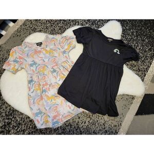 Picapino unicorn & black rainbow dress bundle